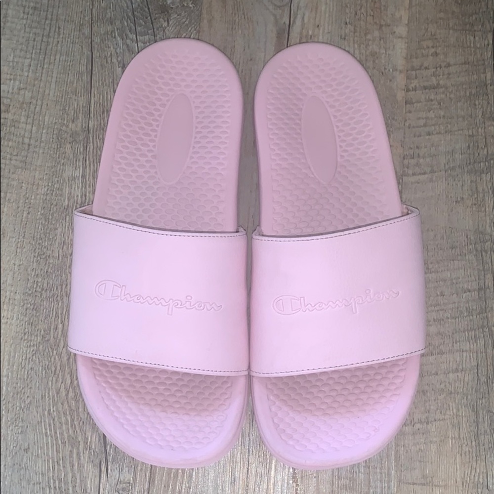 Baby Pink Champion Slides